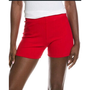 Cotton Citizen Ibiza 5" Ribbed Biker Short Size XS in Solid Red NWOT $95